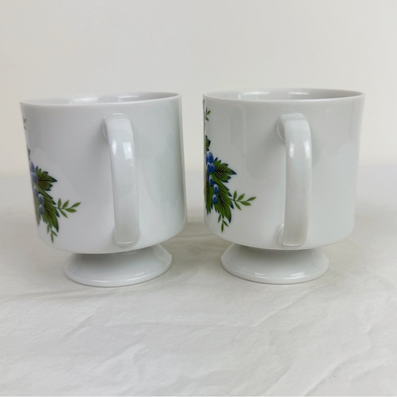 Vintage Pedestal Fruit Mugs Made in Japan (2) - Picture 2 of 8